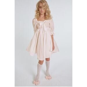 Selkie Shabby Chic Cotton Dress in Cream Sz 2X